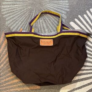 KATE SPADE ♠️ BROWN FABRIC TOTE